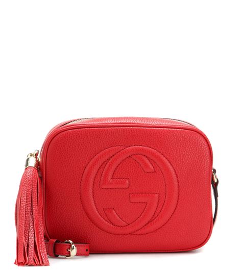 gucci red soho handbag|Gucci soho disco bag red.